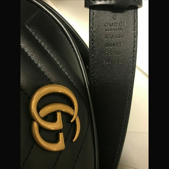 ⭐⭐SOLD⭐⭐ Gucci Marmont Belt Bag Black Leather - Picture 6 of 8